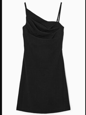 COS Asymmetric Draped Mini Dress Size X